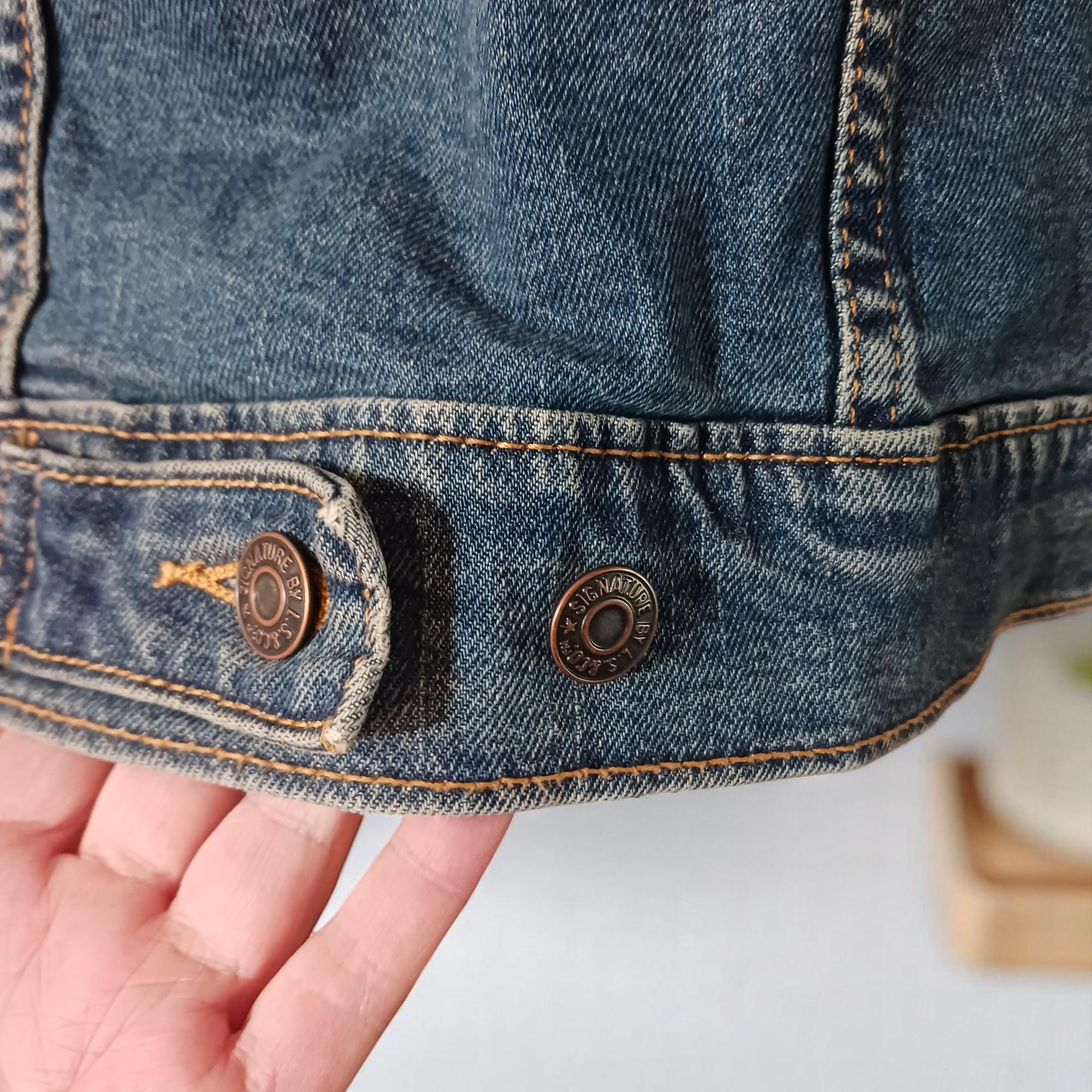 Y2K Levi's Denim Jacket: Vintage Blue Jean Trucker, Orange Stitch