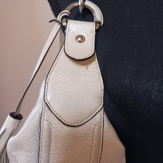 Coach Avery Hobo Bag: Ivory Pebbled Leather, Silver Hardware - Etsy