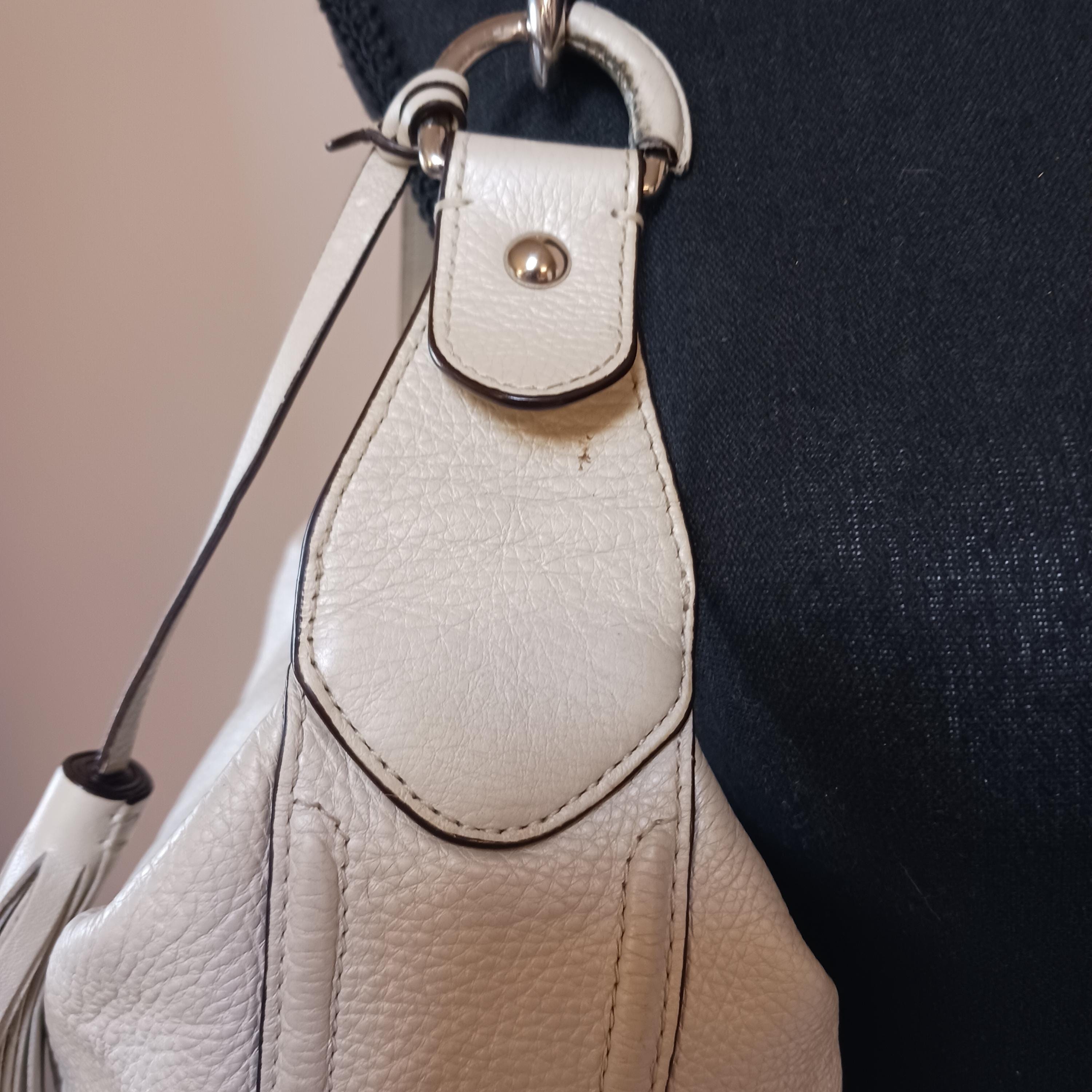 COACH AVERY （アベリー）バングルウォッチ Coach Avery Hobo Bag: Ivory Pebbled Leather, Silver Hardware - Etsy