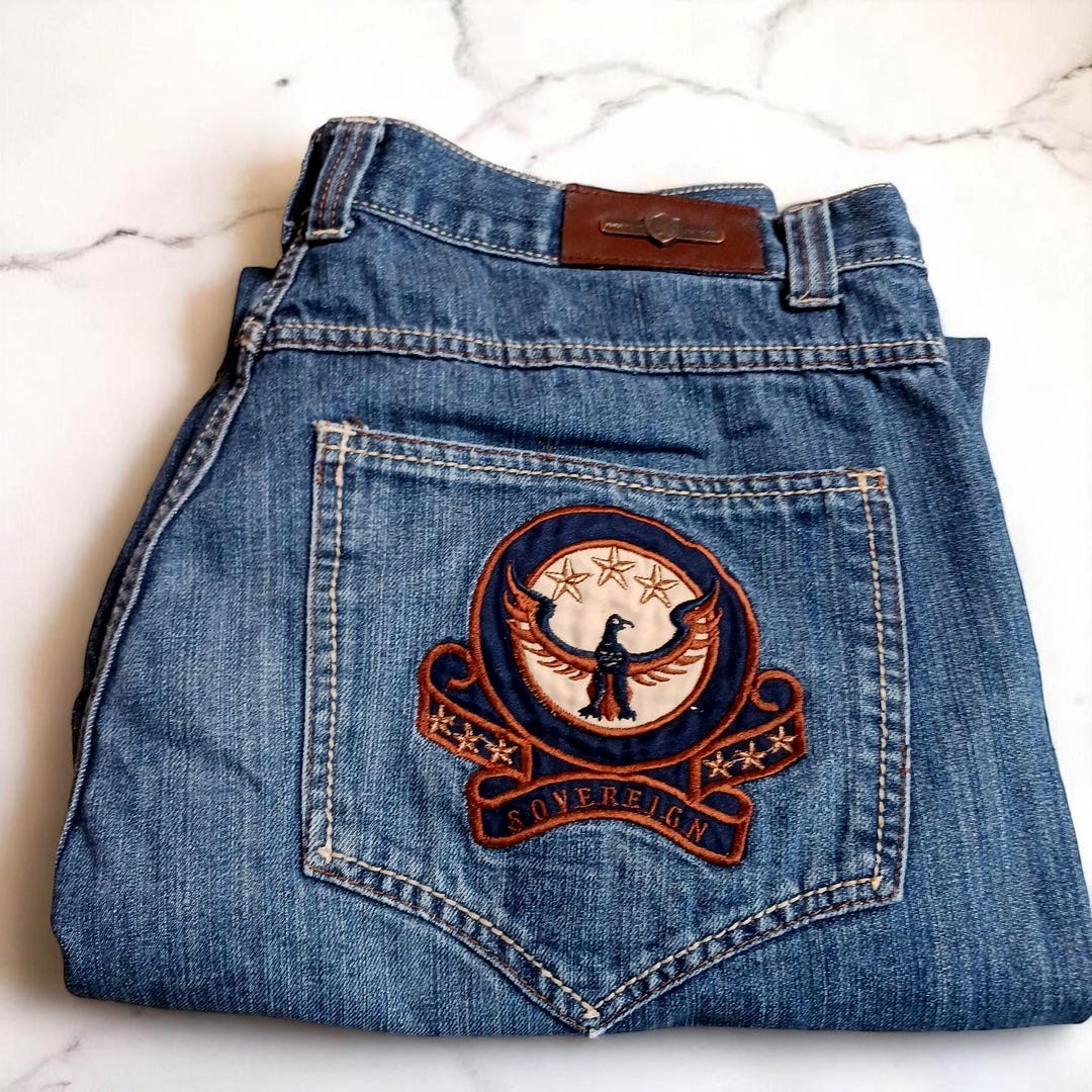 Y2K Wide Leg Jeans 40x34: Mens Vintage Knockout Streetwear Denim