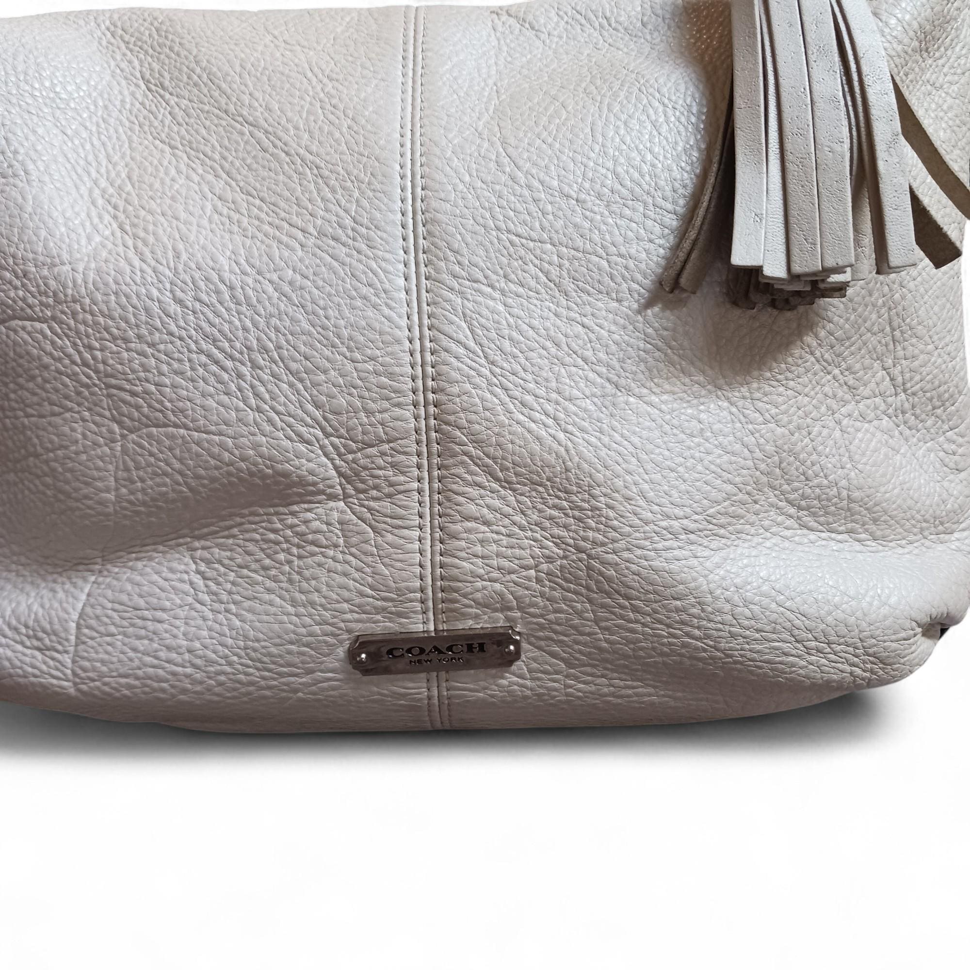 Coach Avery Hobo Bag: Ivory Pebbled Leather, Silver Hardware  display picture 2