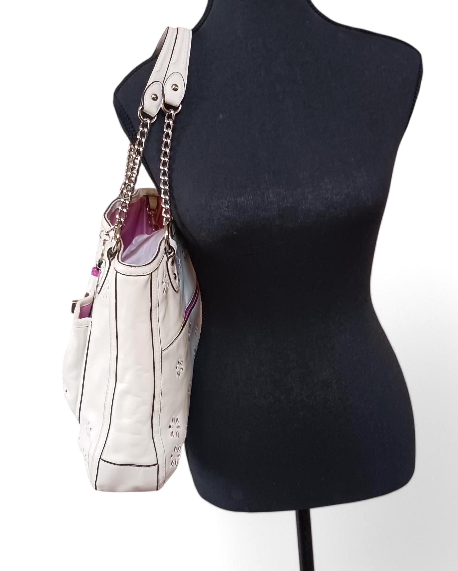 COACH Poppy Pink Studded Tote 2WAY Y2K