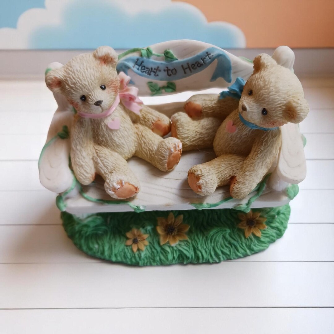 Cherished Teddies Figurine: Heart to Heart, Removable Bear