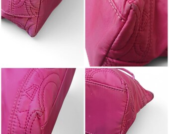 Vintage Y2K Coach Quilted Tote Bag: Rose Pink Signature, Patent
