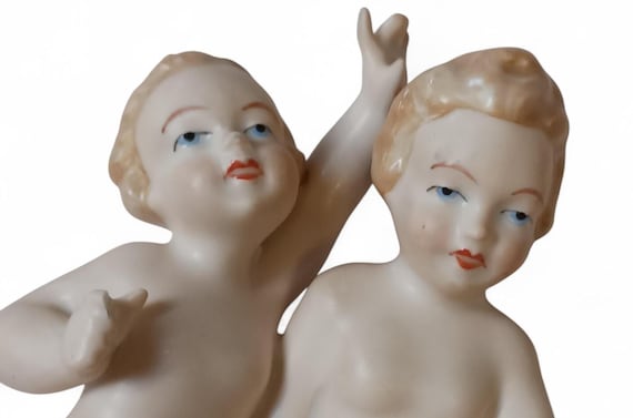 Rare Vintage Gerold Porzellan German Cherub Figurine #5938 – Two