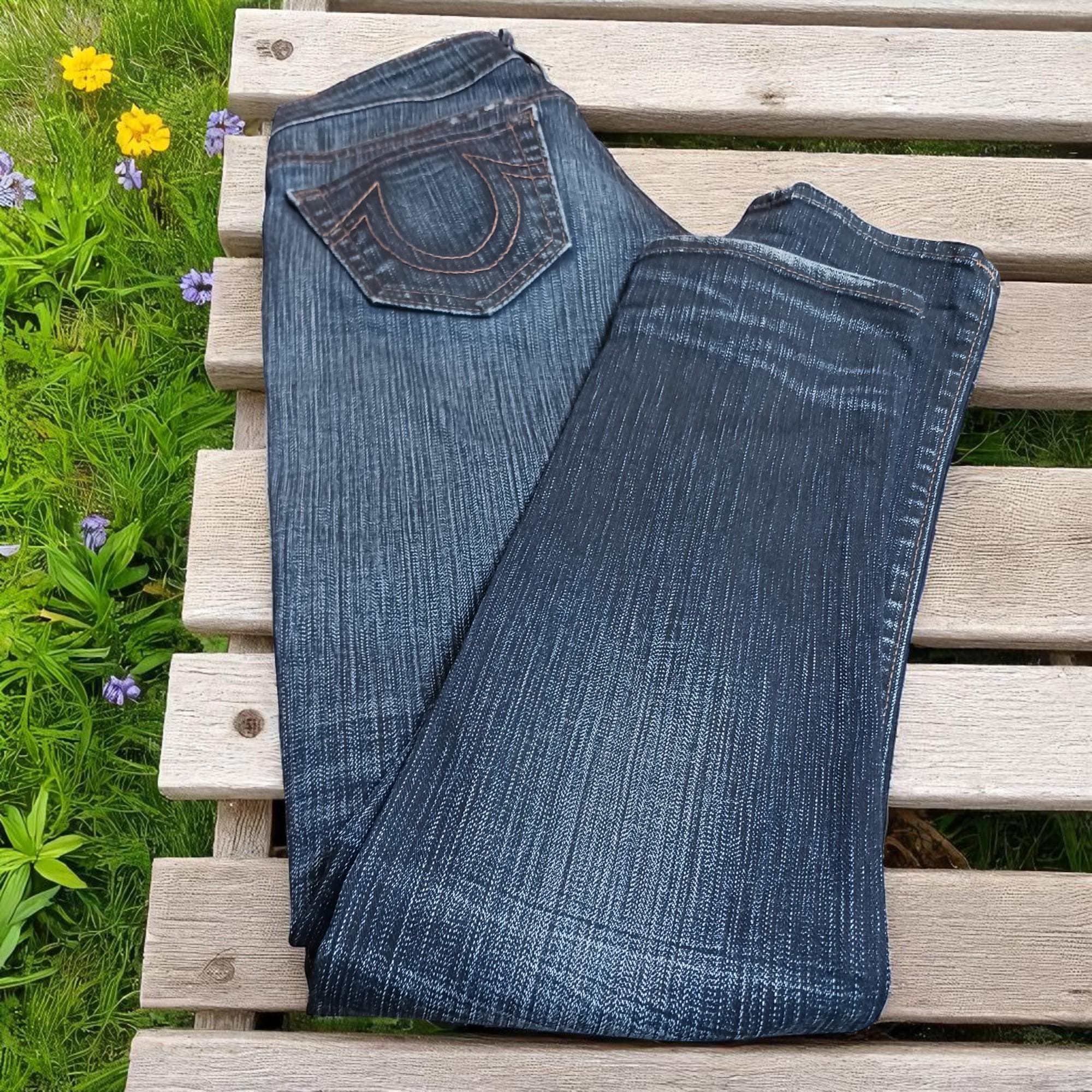 True Religion Y2K Low Rise Jeans - Size 24 Stretch Denim - Etsy