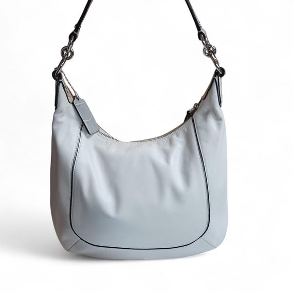 Coach Y2K Kristin Tote Bag: Ivory Leather & Gray Croc Embossed - Etsy