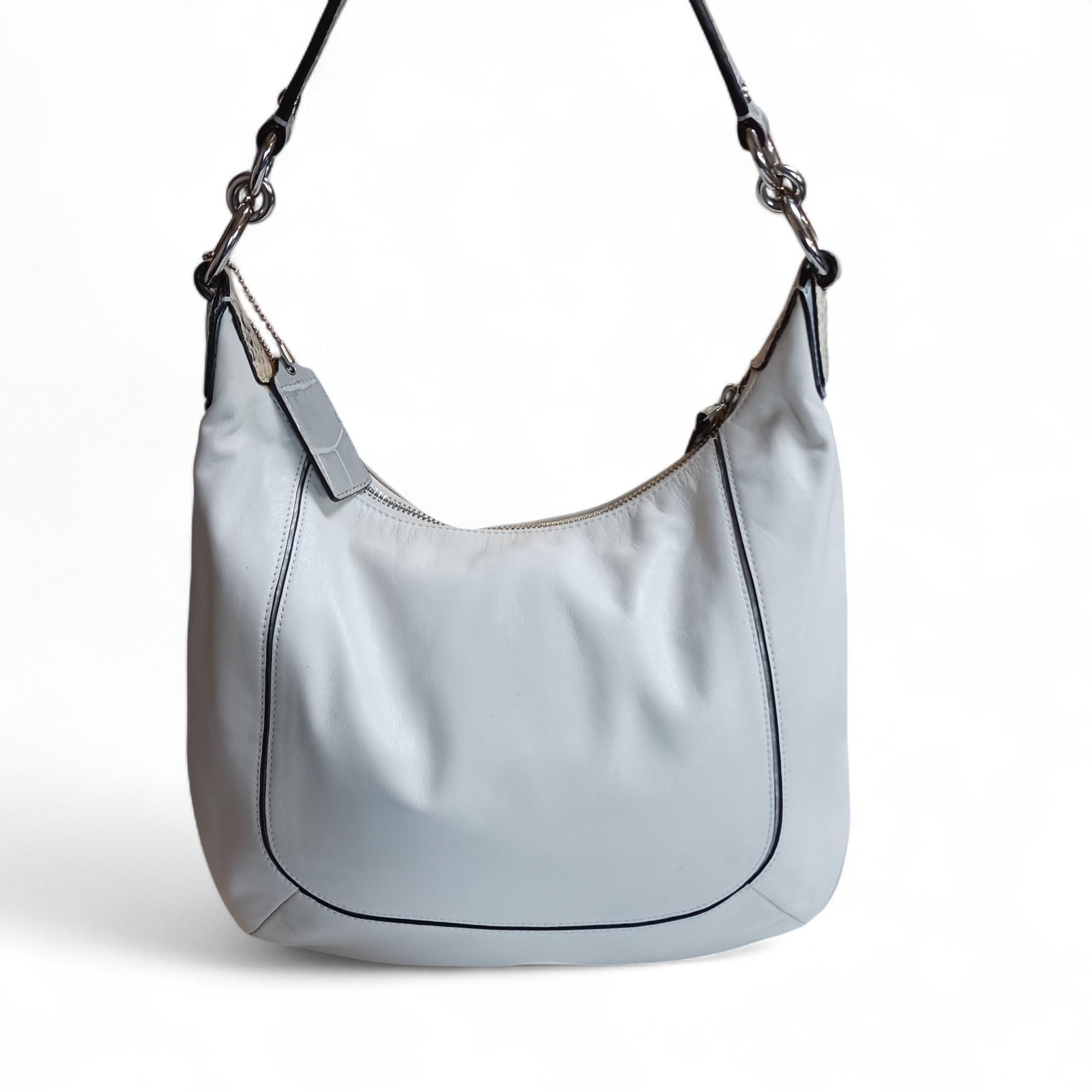 Coach Y2K Kristin Tote Bag: Ivory Leather & Gray Croc Embossed - Etsy