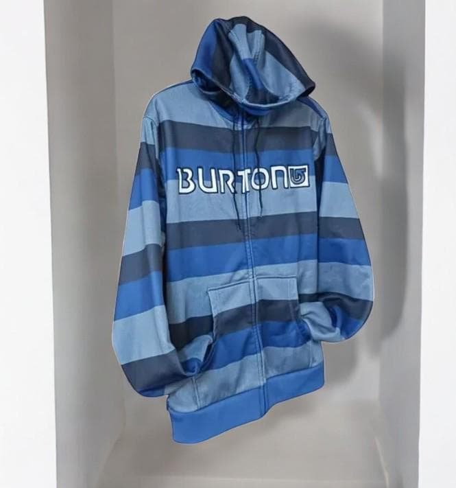 Vintage Burton Dryride Fleece Hoodie: Columbo Stripe, 2000s