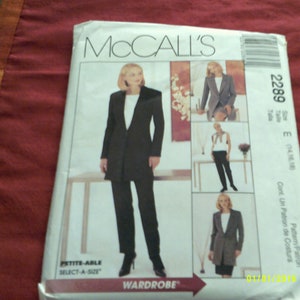 McCalls 2289 Misses Jacke, Bluse und Hosenmuster. Größe 14-18