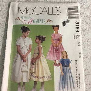 McCall&#39;s speciale momenten meisjes jurk patroon 3169. Maten 3-4-5