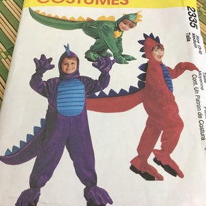 McCalls 2335 Kids dragon costume pattern. Size 3-4