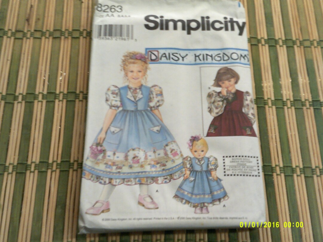 Simplicity 8263 Daisy Kingdom Dress Pattern. Size 36 Etsy