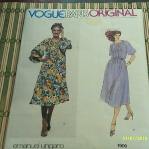 Vogue Paris Original 1906 dress pattern. Size 12