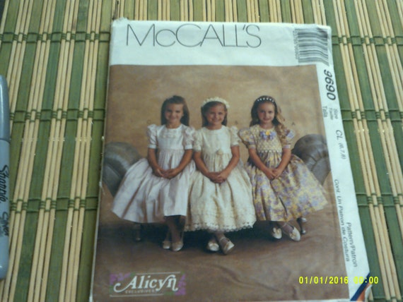 Mccalls 9690 Girls Formal Dress Pattern. Size 6-8 - Etsy Mccalls 9690 Girls Formal Dress Pattern. Size 6-8 - Etsy