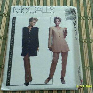 McCall es 6471 Misses&#39; Kleid, Tunika und Hosenmuster. Größe 8