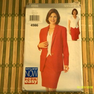 vedi &cuci 4986 misses&#39; giacca top e gonna modello taglia 6-8-10
