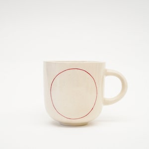 A set of 6 Handmade Ceramic mugs H: 3 / Circle mugs / Coffee cups image 7