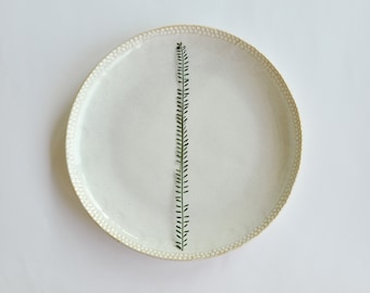 Handmade ceramic serving plate