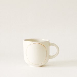 A set of 6 Handmade Ceramic mugs H: 3 / Circle mugs / Coffee cups image 8