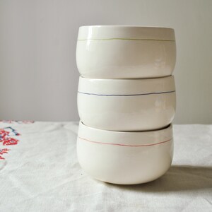 Handmade ceramic bowls set of 3 image 1