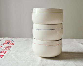 Handmade ceramic bowls set of 3