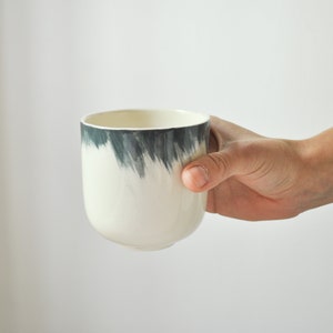 Handmade ceramic tumbler / Modern ceramic cup Gray