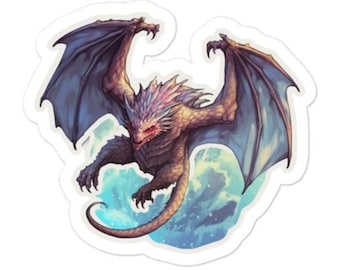 Flying Dragon Sticker, Dungeons and Dragons Sticker