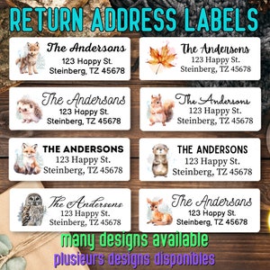 Étiquettes d'adresse de retour autocollantes / Étiquette postale personnalisée / Étiquettes de poste personnalisées / courrier Lot de 30 /