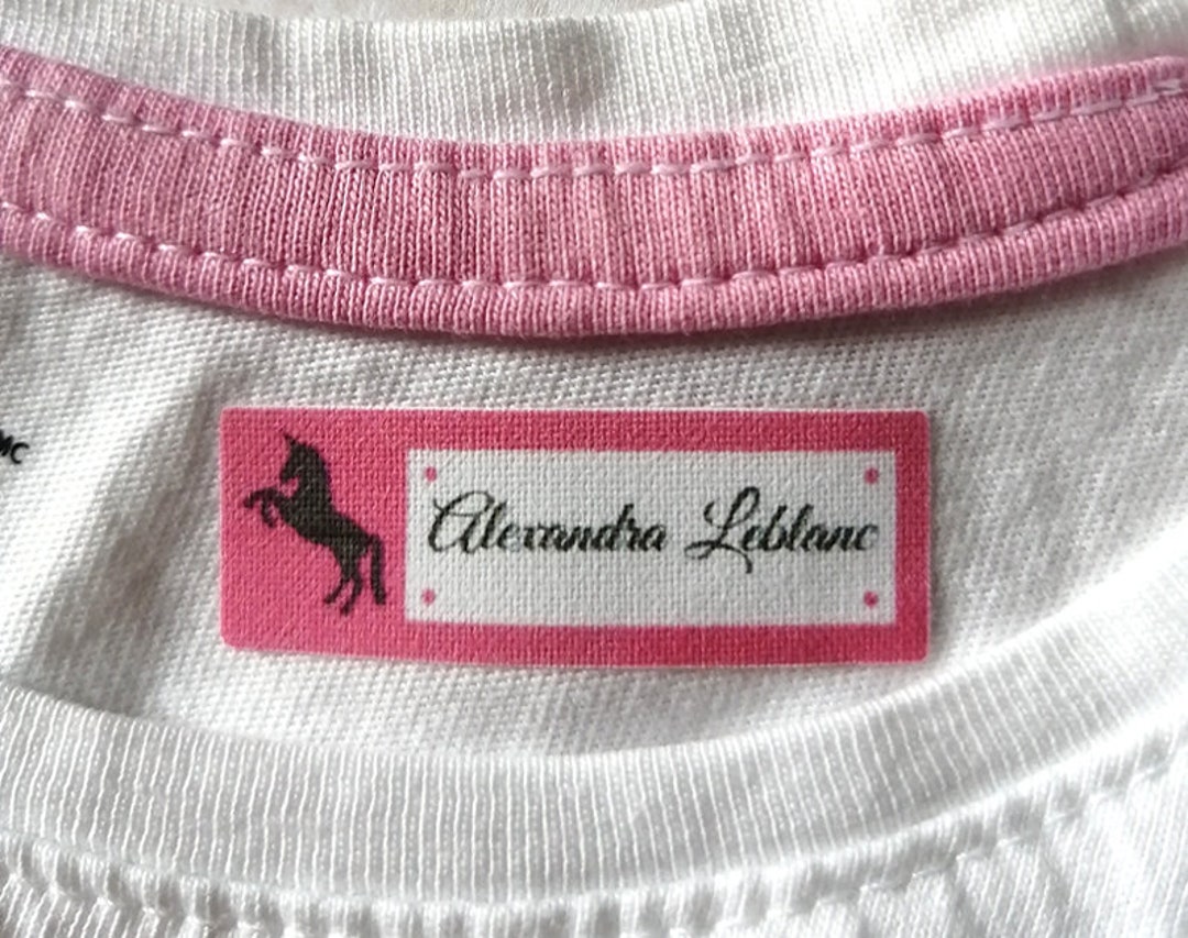 Iron on Labels Clothing Name Tags Camp Daycare School Daycamp / Cotton