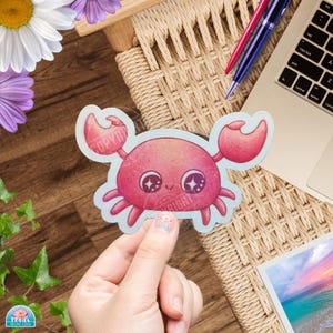 Autocollants / Crabe / Journal Scrapbooking Planner stickers / Vinyle Mat / Baleine Poisson Crevette Pieuvre Tortue Ramen Chats Sushi Plante