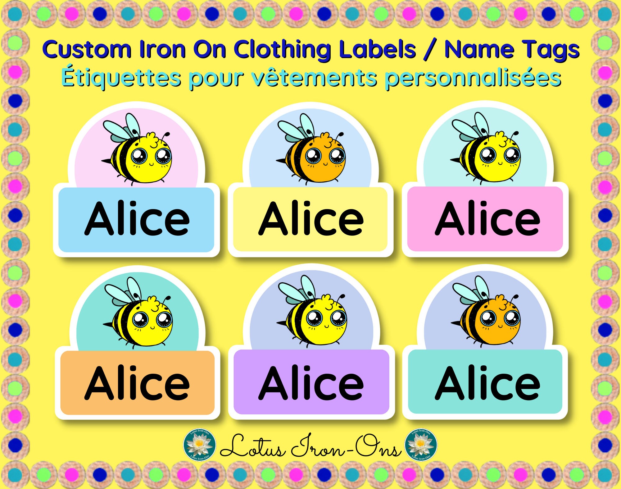 Iron on Clothing Labels Name Tags/ Laundry Safe High Quality Etsy