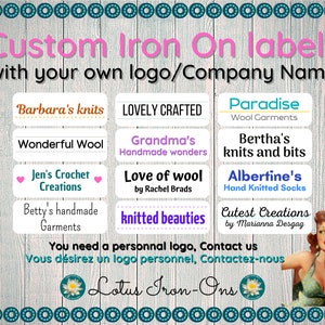 Iron on Clothing Labels Sew on / Craft Crafts / Laundry Safe / Handmade ...