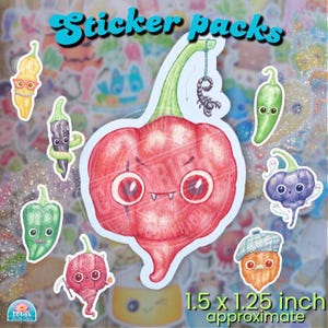 Autocollants / Piment Fort / Journal Scrapbooking Planner stickers / Vinyle Mat / Banane Cactus Abeille Grenouille Papillon Chats Pigeons