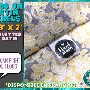 Satin Clothing Labels Sew in / Crochet / Hand knitted / Knitting / Quilt / Handmade garment / custom made by tags Custom Label