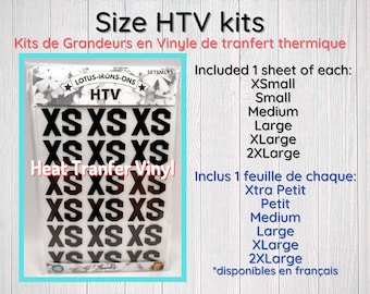 HTV size labels / identify your products size / sizes labels / size chart labels / iron on vinyl / S M L