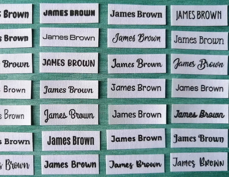 Iron on Labels Clothing Kids Name Tags Cotton Fabric Labels Etsy