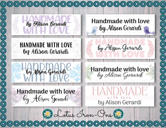 Iron on Clothing Fabric Labels Sew on / Crochet / Hand | Etsy