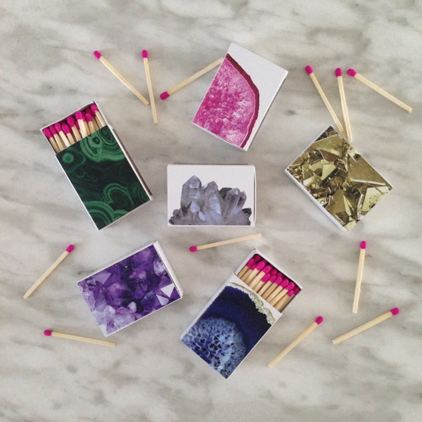 Decorative Matchboxes // Set of 6 Gems