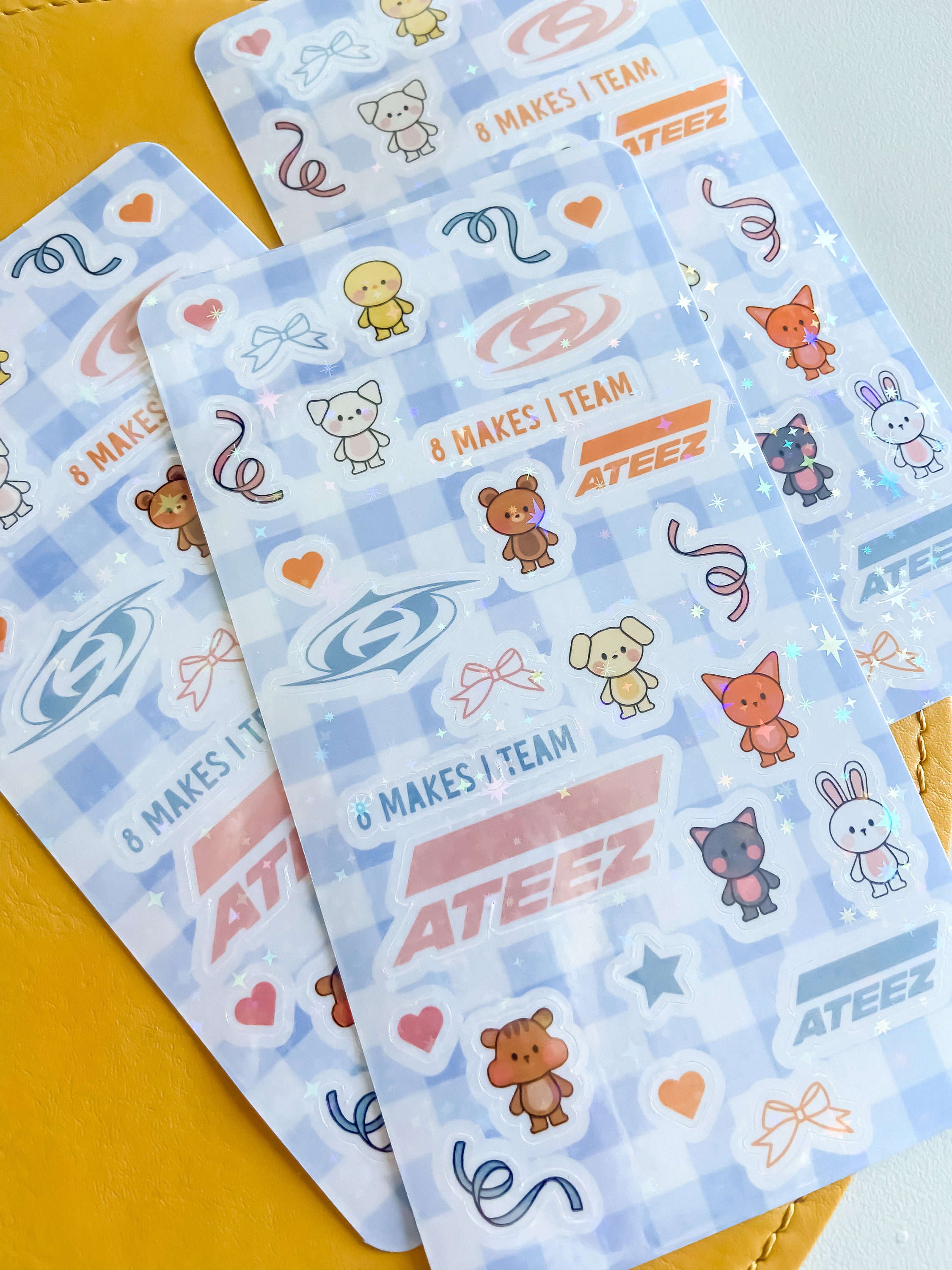 ATEEZ STICKERS, 92 Assorted Ateez Stickers, Ateez Fever Stickers