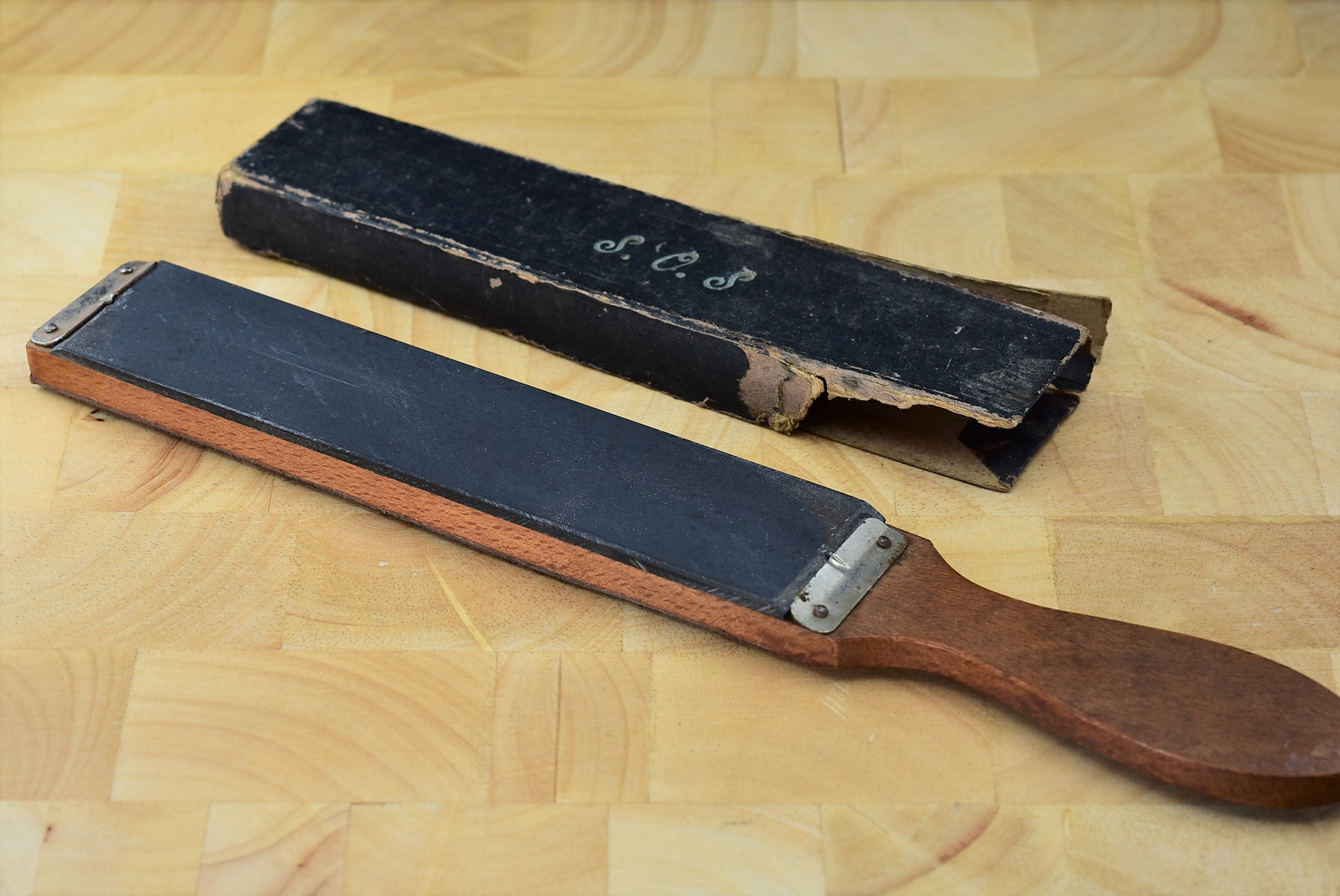 SALE SOS Paddle Razor Hone and Strop Featuring Slate Etsy