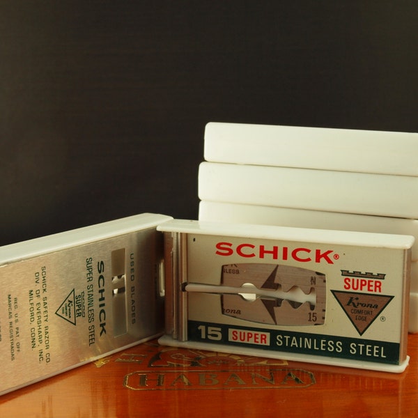 New Old Stock Schick Super Stainless with Krona Edge Safety Razor Blades 15 pack