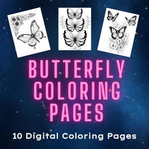 Butterfly Coloring Pages Digital Download