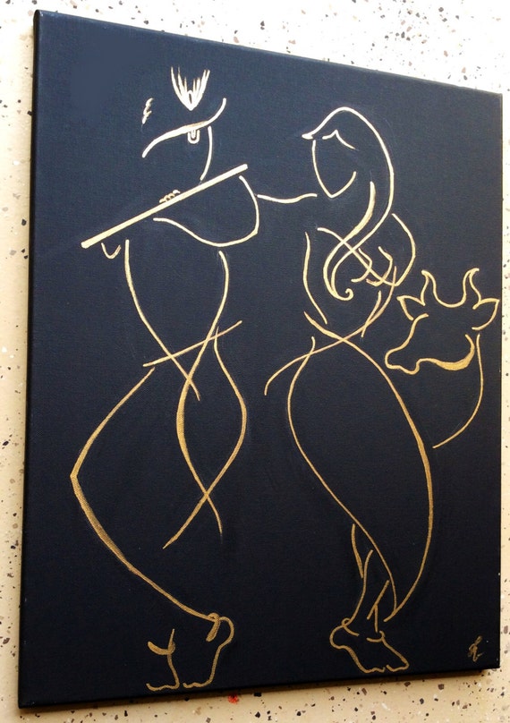 Romantic radha krishna drawing deals