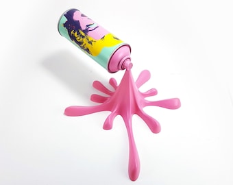 Pop Art Can Splash-it Sculpture - Streetart Spray Can Artwork