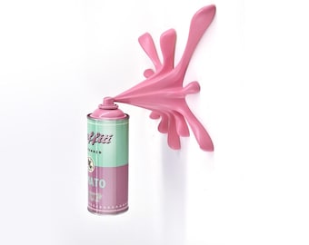 Graffiti Tomato Soup Can Sculpture – Handcrafted Pop Art Wall Decor (2Fast)