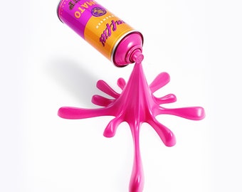 Pink Warhol's Graffiti Tomato Soup spraycan