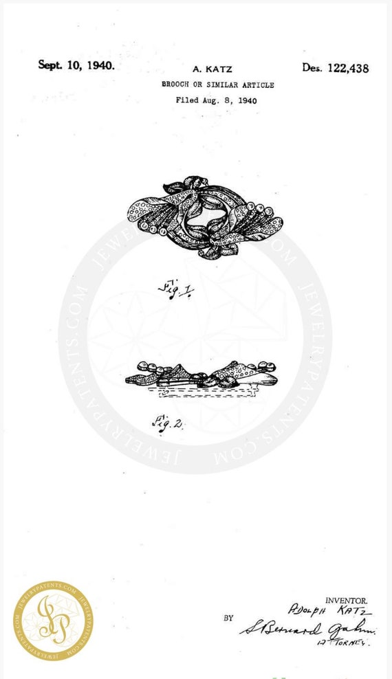Coro 1940 A. Katz flower duette enamel pin brooch - image 7
