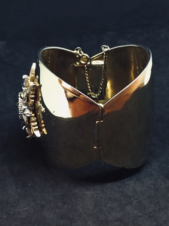 Nettie Rosenstein gold plated cuff bracelet - image 2