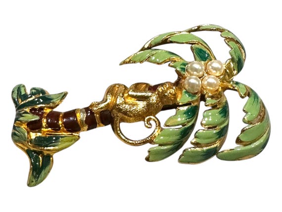 CORO script Monkey climbing on a palm tree 1940 b… - image 3